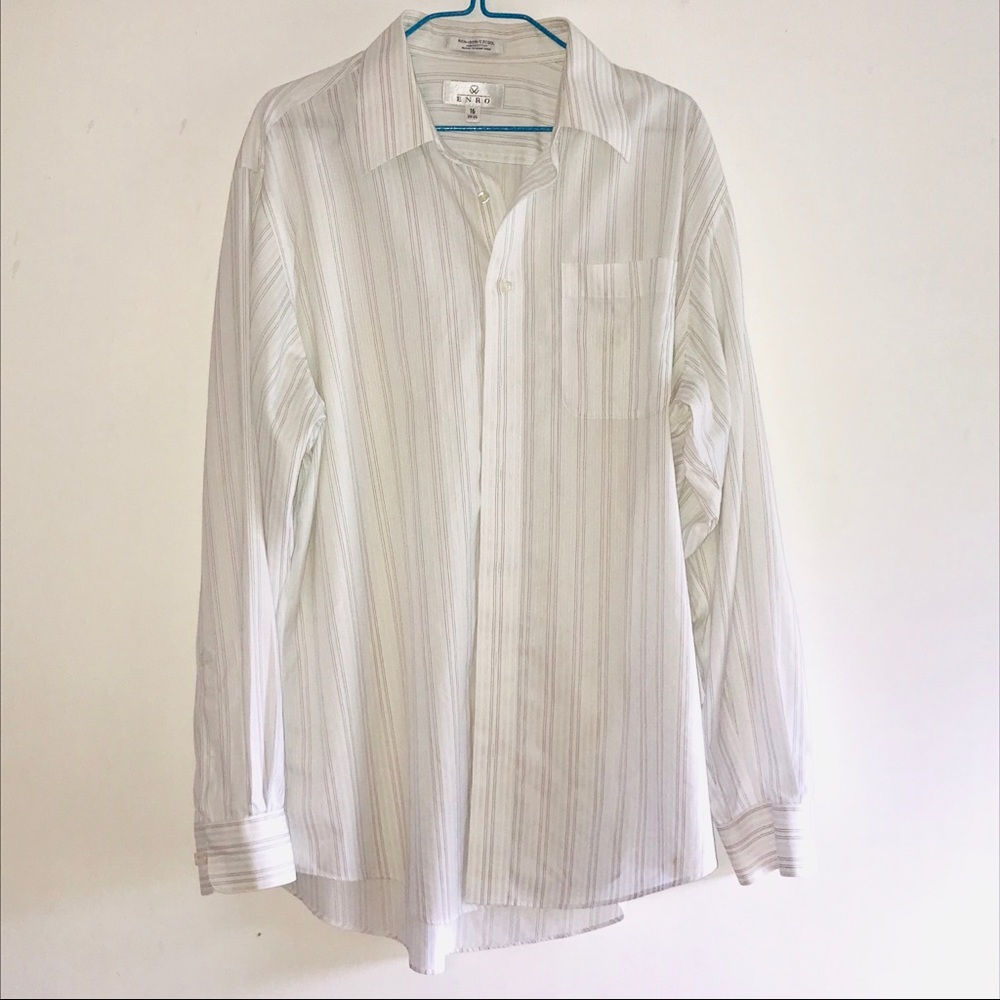 Enro Men’s Striped Dress Shirt